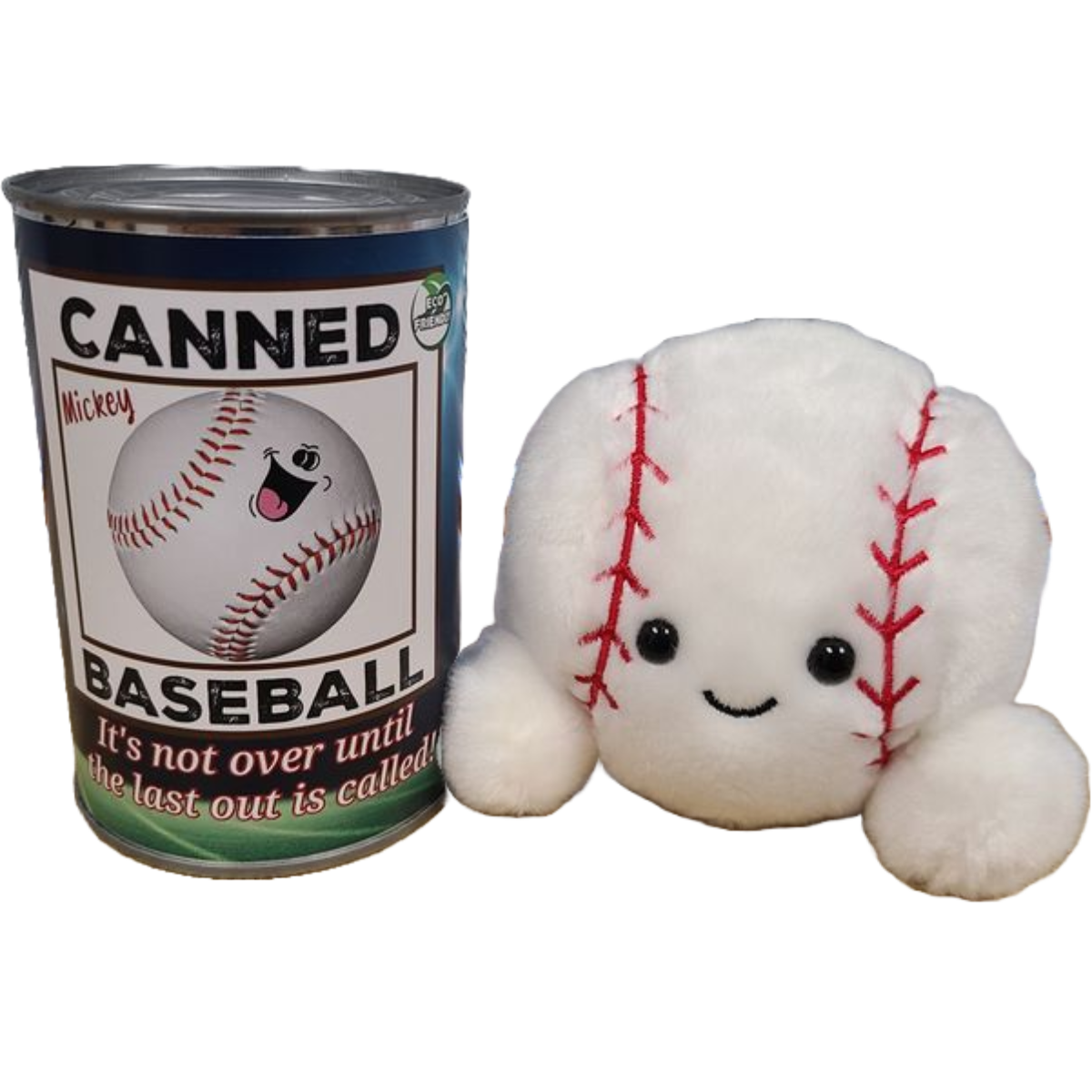 Canned Gifts - Mickey the Canned Baseball | Sports Plush in a Can w/Jokes