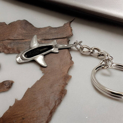 Big Blue by Roland St John - Reef Shark Keychain,  Shark Key Ring, Gifts for Scuba Divers