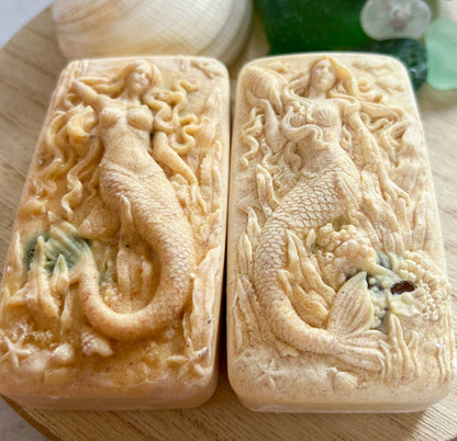 Fairyland Glade - Lemon Verbena Hidden Sea Glass Sea Salt Soap MADE TO ORDER