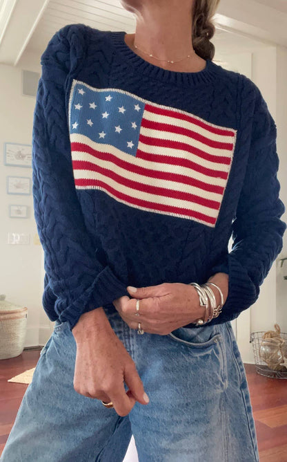 Pink Pineapple - Cable Flag Sweater in 5 colors