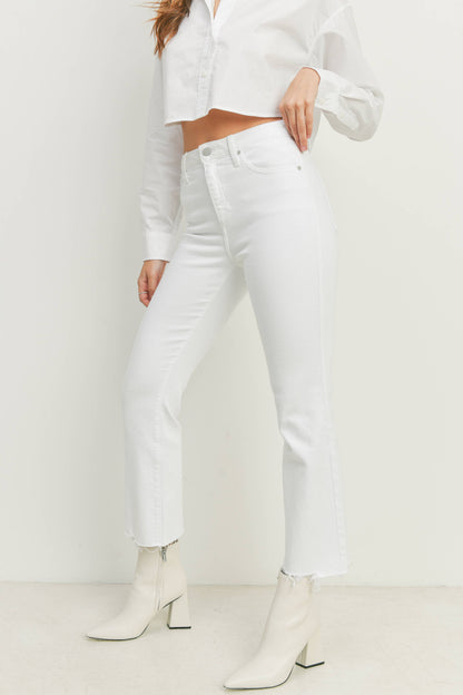 JUST BLACK DENIM - BP420J-A - WHT - Vintage Cropped Flare