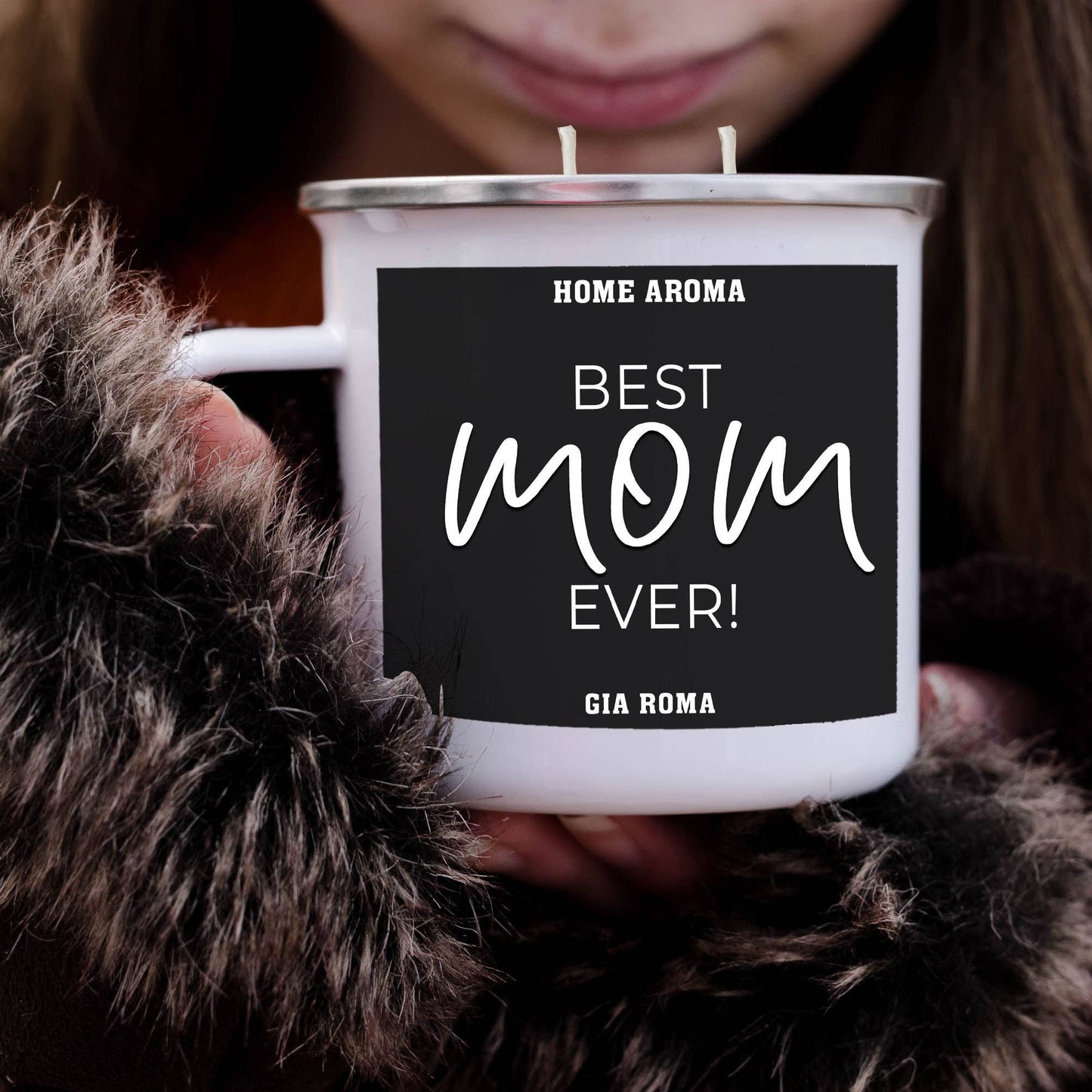 Gia Roma - Best Mom Ever Gifts, Mothers Day Candle Gift Sets, Funny Mom: Best Mom-White / Black Pepper +