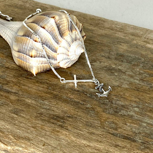 Jackie Gallagher Designs - Handmade Coastal Jewelry - Anchored in Faith bracelet
