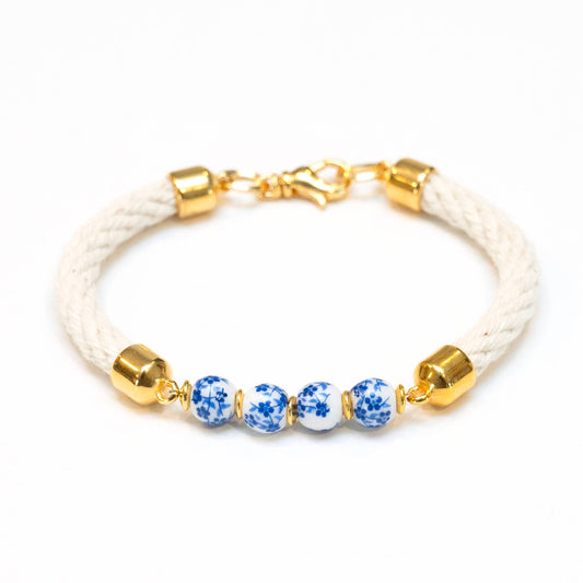 Allison Cole Jewelry - Claremont - Ivory/Gold - Nautical Rope Bracelet