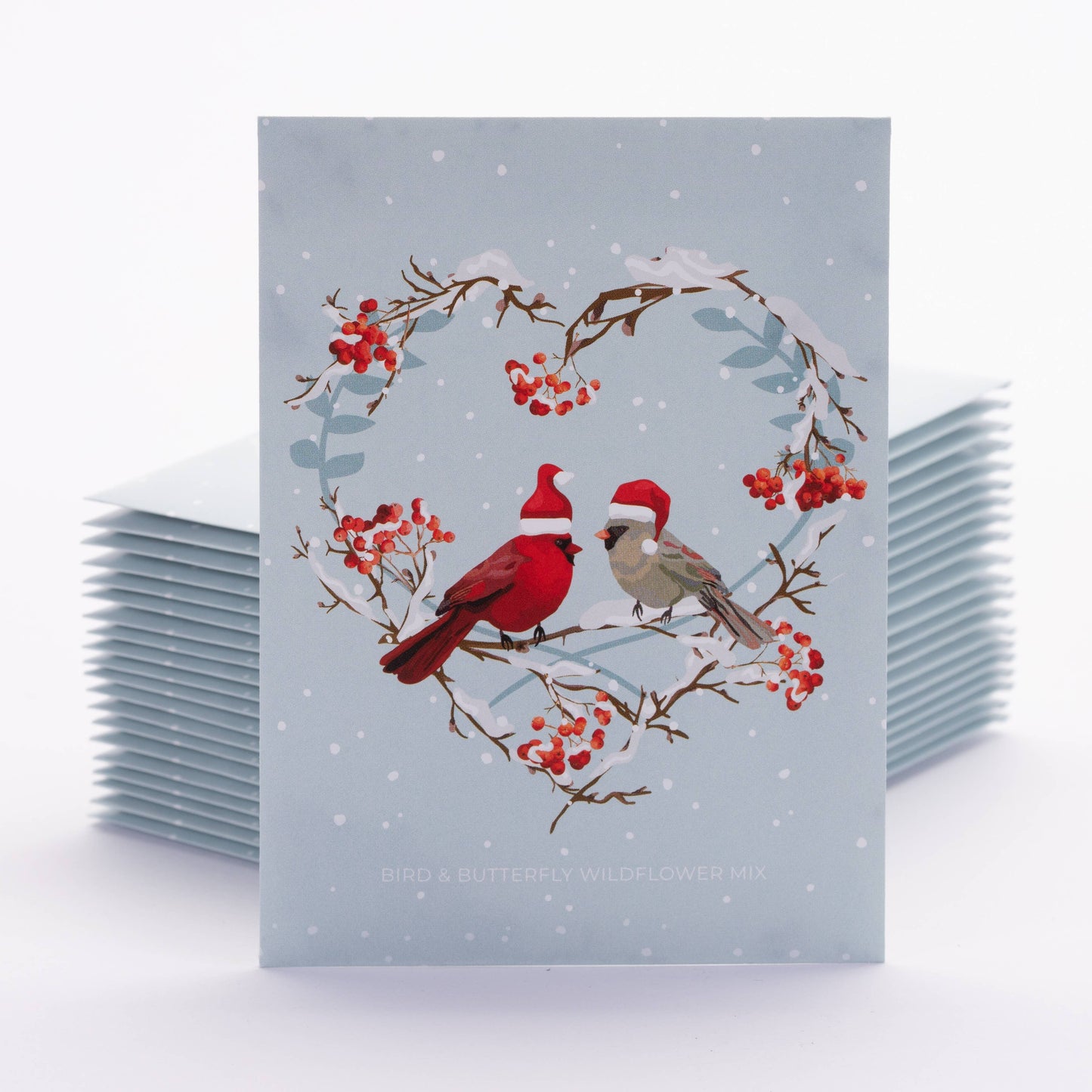 Bentley Seed Co. - Last Christmas Wreath of Cardinals Gift Tag Card - Seed Pkt
