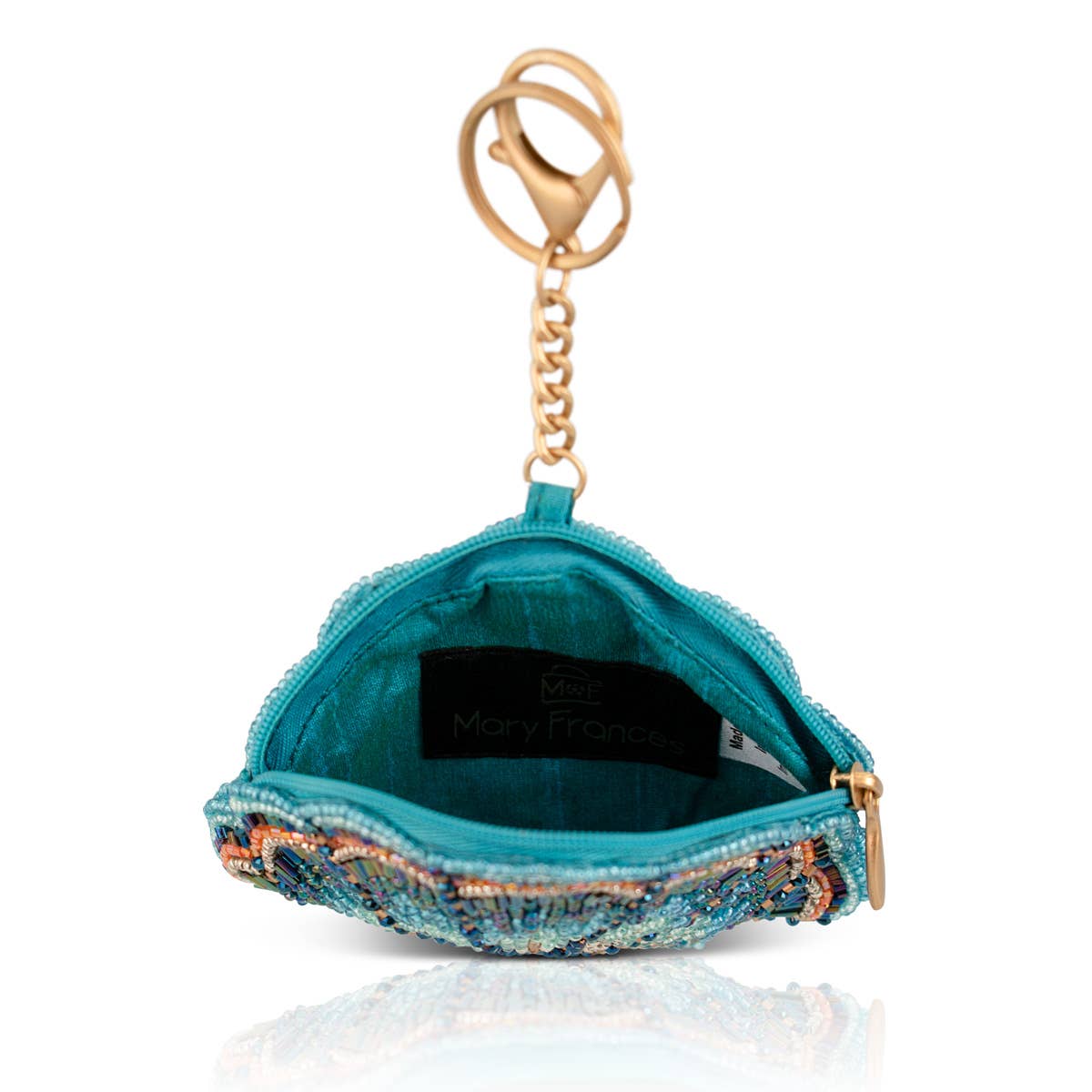 Mary Frances Accessories - Blue Cove Sea Shell Beaded Coin Purse