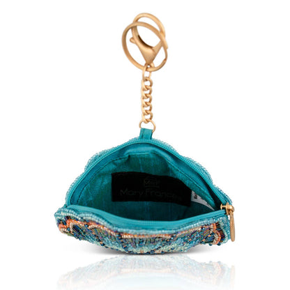 Mary Frances Accessories - Blue Cove Sea Shell Beaded Coin Purse