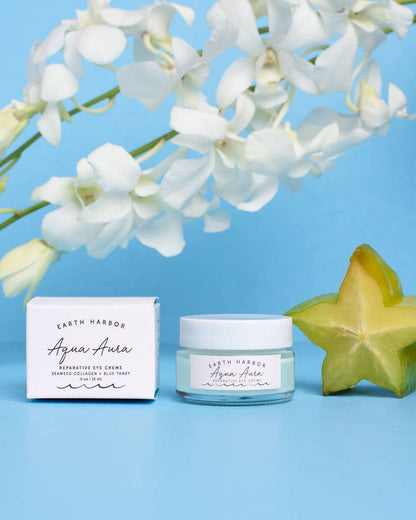 Earth Harbor Naturals - AQUA AURA Eye Creme: Blue Tansy + Sea Collagen + Antioxidant
