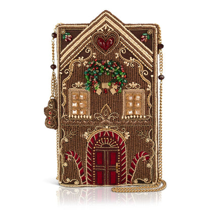 Mary Frances Accessories - Candy Cottage beaded gingerbread house crossbody bag