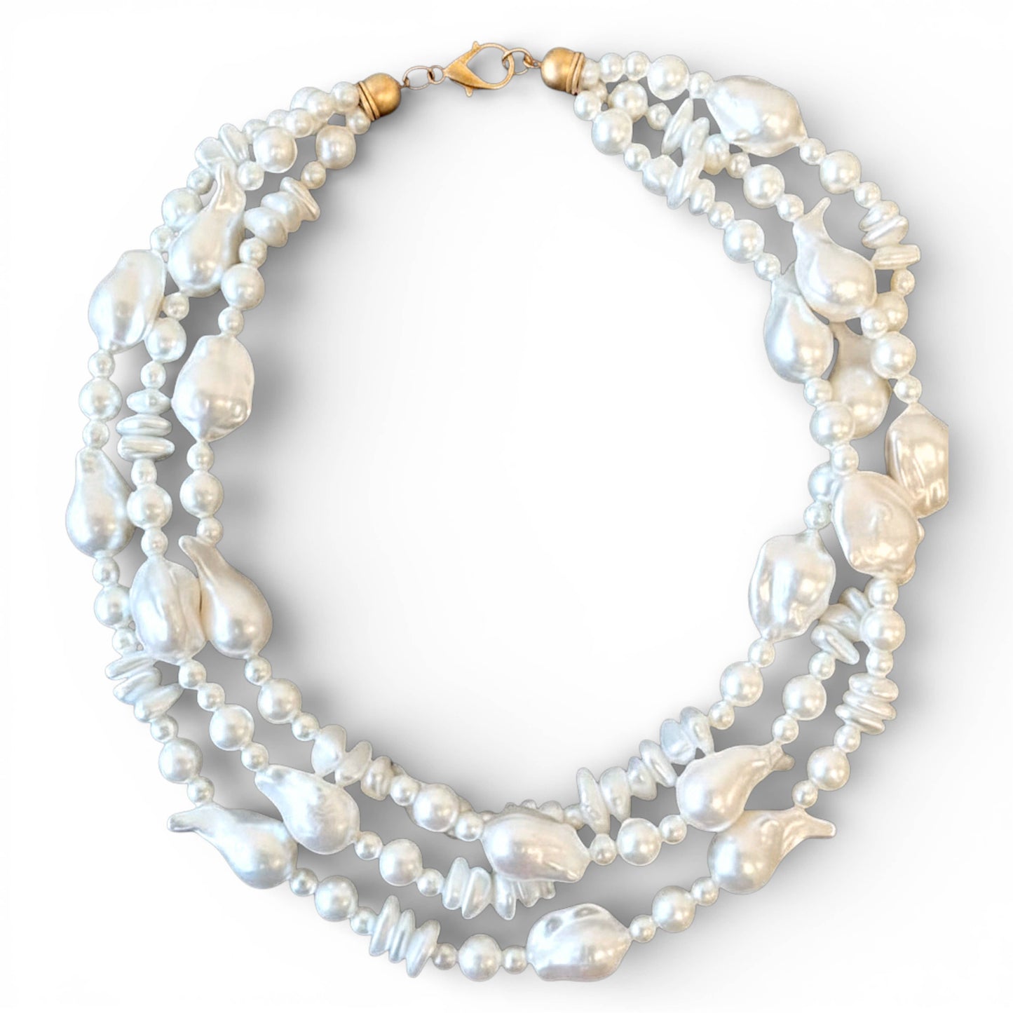 Bijoux Envie Statement Jewelry - Chunky Coastal Pearl Necklace | Handmade Statement Jewelry