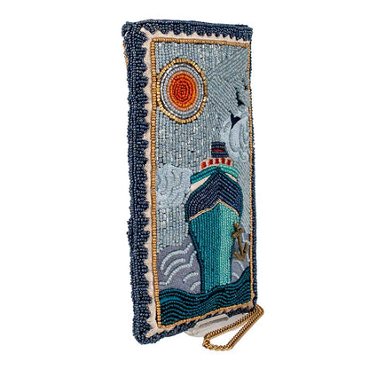 Mary Frances Accessories - On Board Beaded Cruise Ship Crossbody Phone Bag