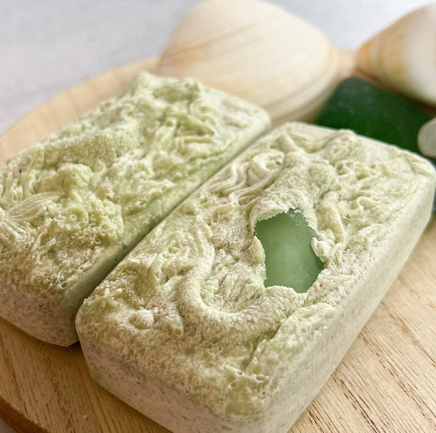 Fairyland Glade - Sweetgrass Hidden Sea Glass Sea Salt Soap MADE TO ORDER