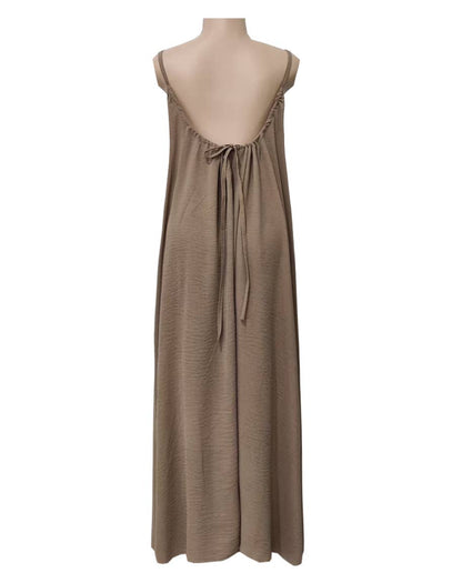 Rosa Clothing - Boho Beach Backless Tie Multi Color Cami Dress