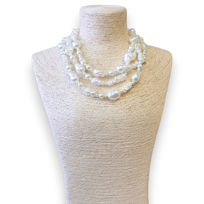 Bijoux Envie Statement Jewelry - Chunky Coastal Pearl Necklace | Handmade Statement Jewelry