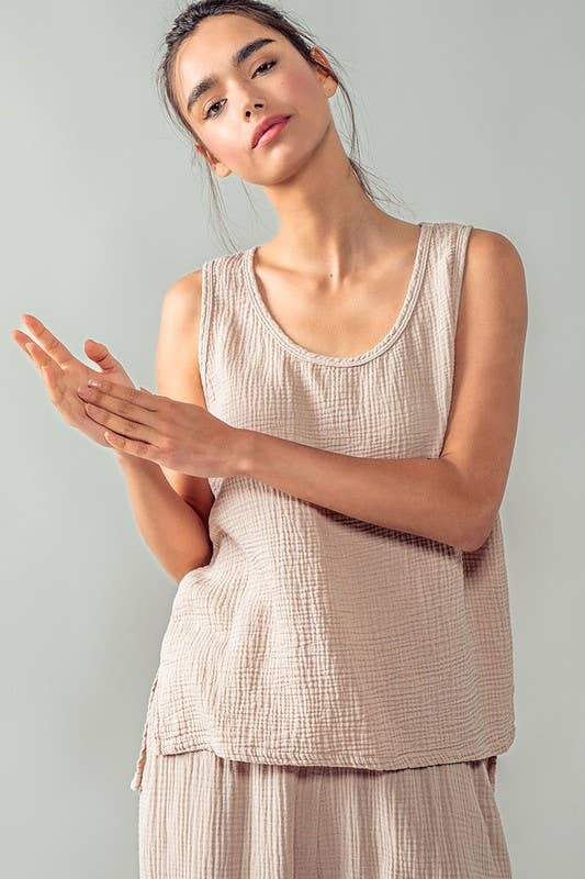Urban Daizy - **TRANQUILITY TANK TOP: WHITE / S-2/M-2/L-2
