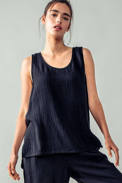 Urban Daizy - **TRANQUILITY TANK TOP: WHITE / S-2/M-2/L-2