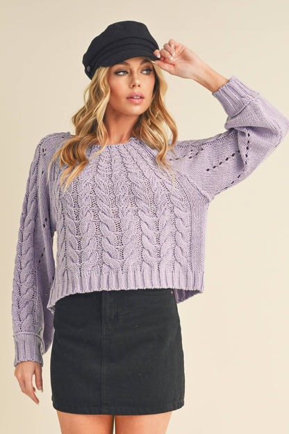 AEMI + CO - 3158DK Tally Sweater: L / Contemporary / Pink