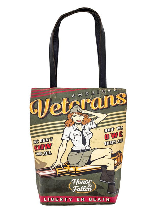 Vintage Addiction - Owe Veterans Recycled Military Tent Tote