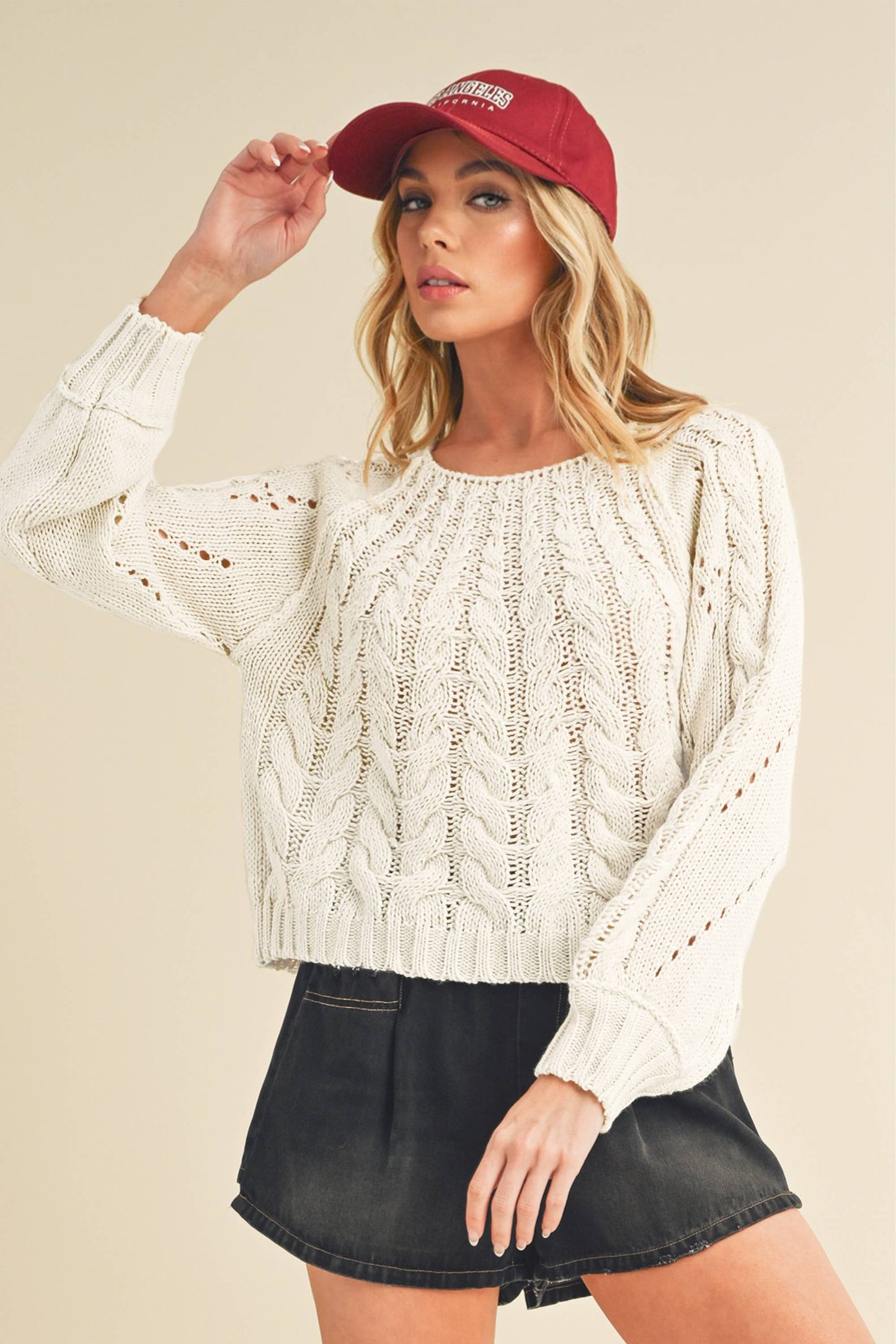 AEMI + CO - 3158DK Tally Sweater: L / Contemporary / Pink