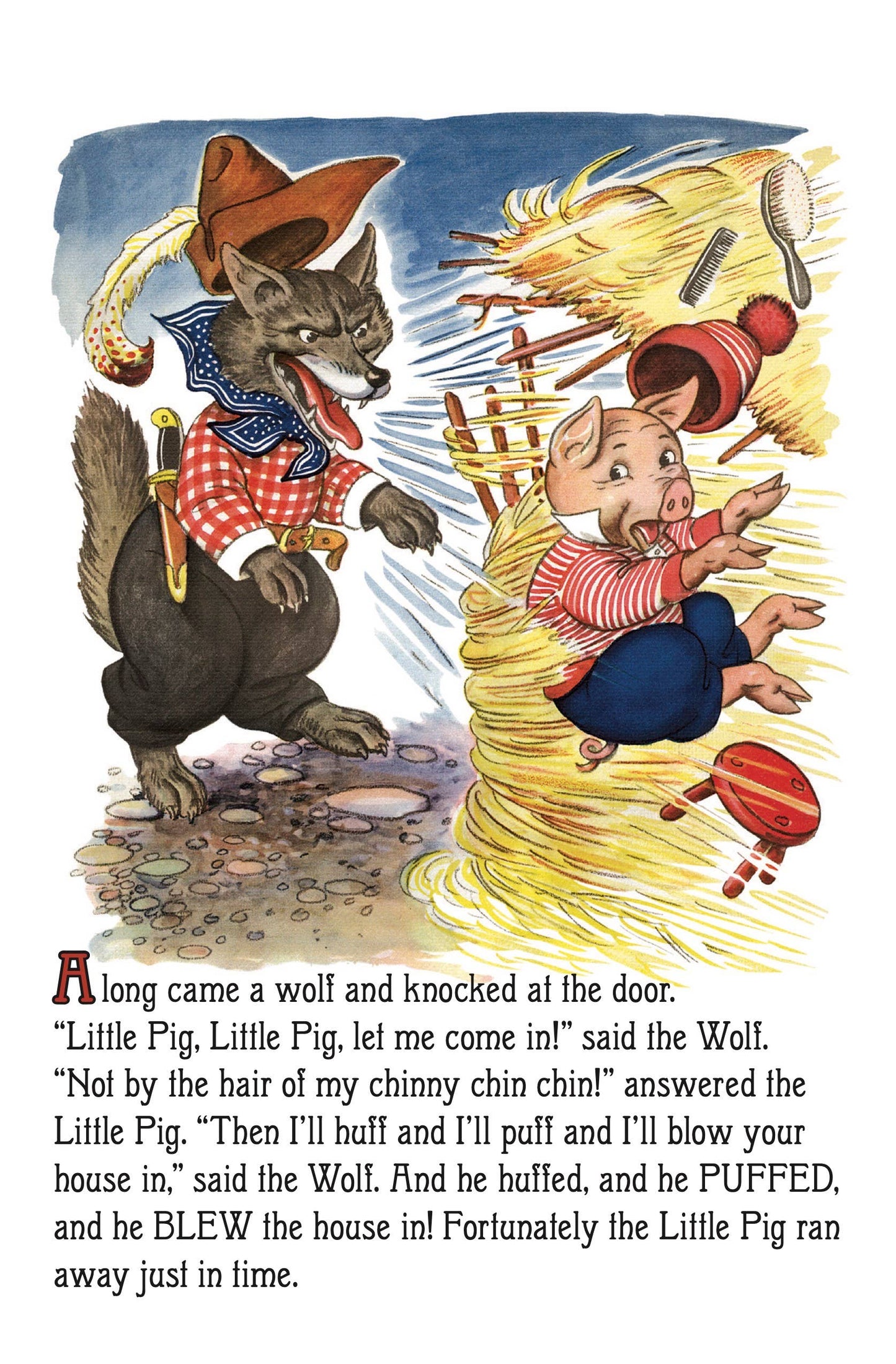 Laughing Elephant Books - The Three Little Pigs -Children's Board Book - Vintage