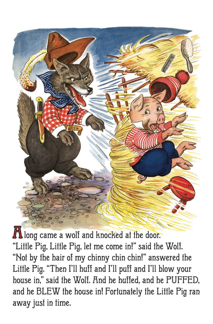 Laughing Elephant Books - The Three Little Pigs -Children's Board Book - Vintage