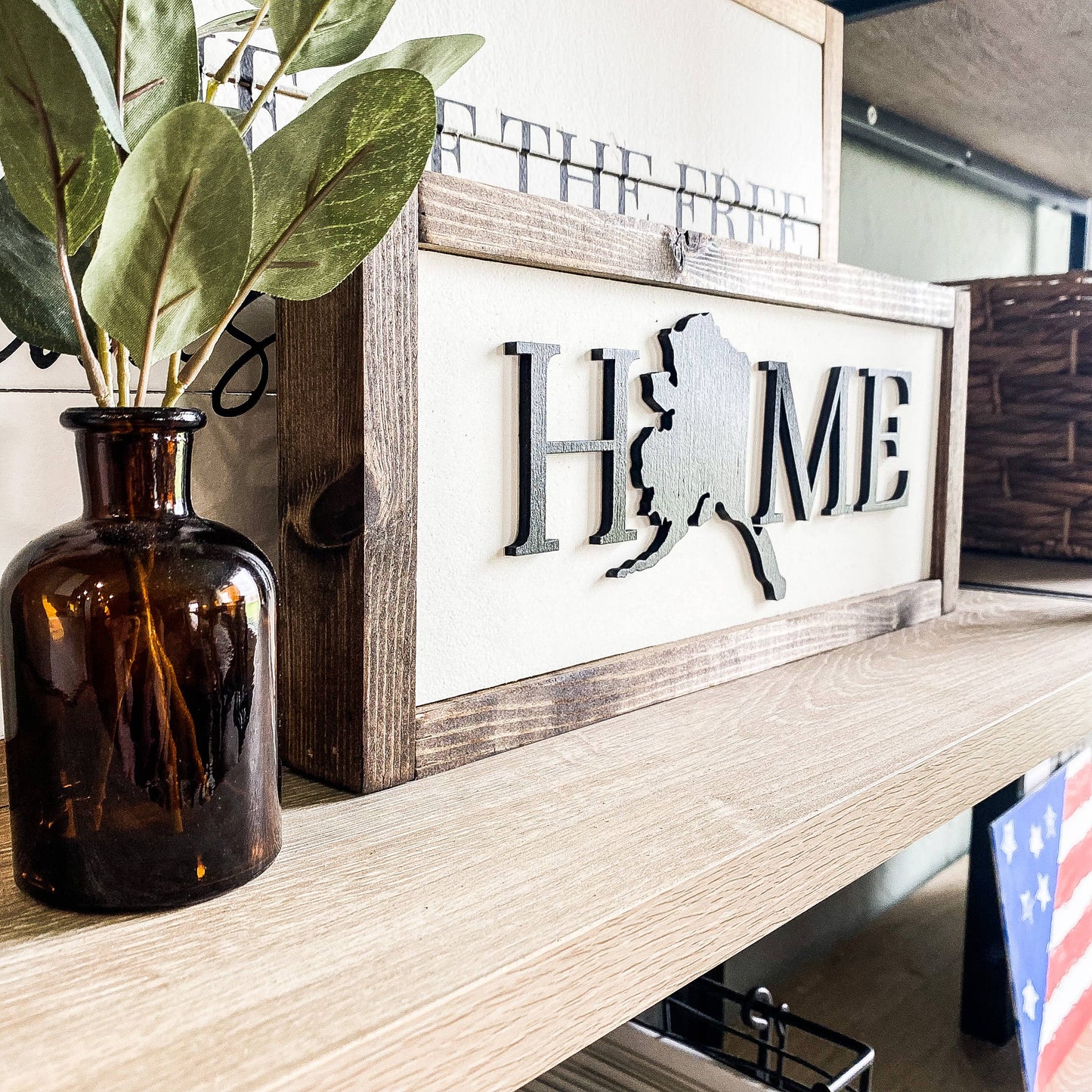 Dakota + Pine Design Co. - Home Customized Wood Laser 3D Sign: Classic Gray