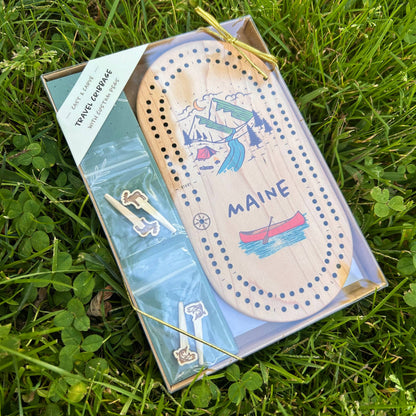 Cast & Carve - Deluxe Wildlife Mini Cribbage Board with Custom Pegs: We will enter text in customization box below / Lighthouse / Select Best Pegs For Us