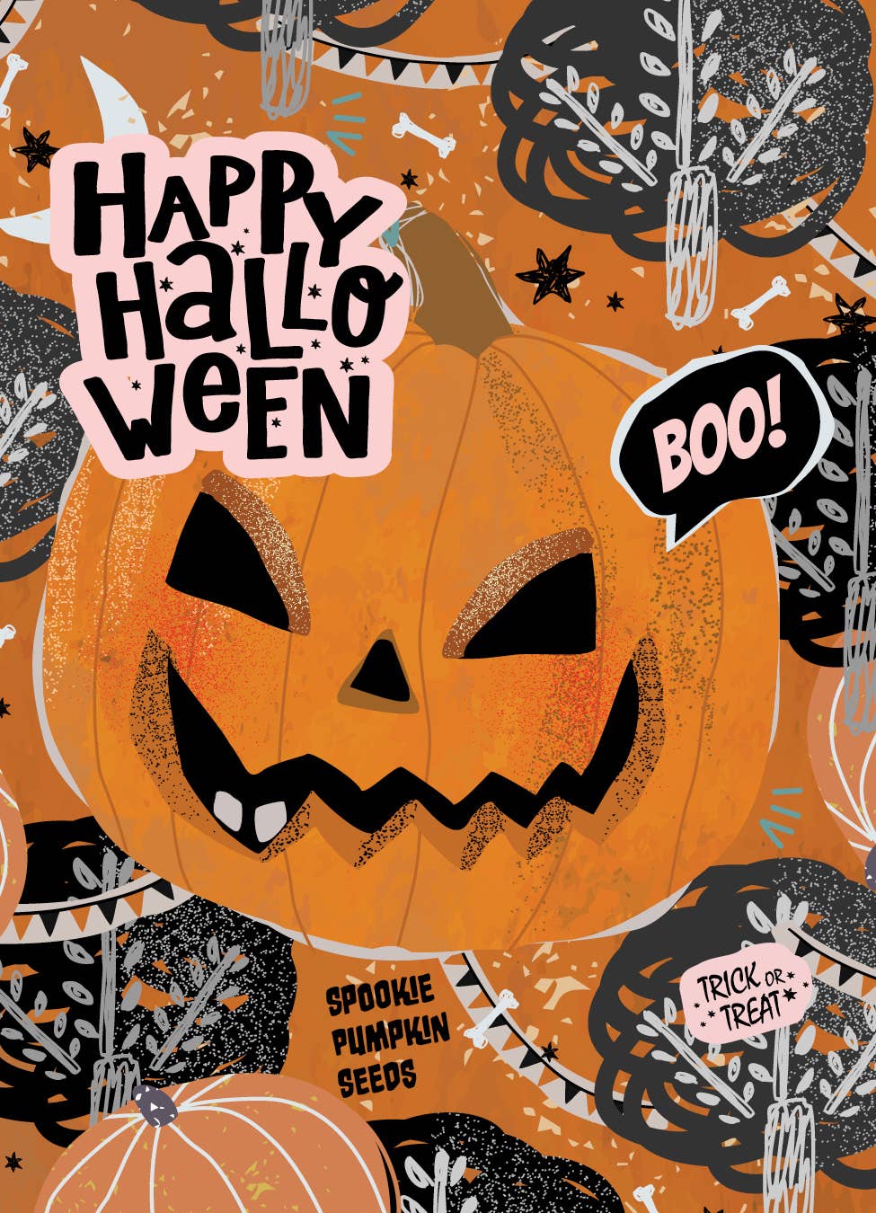 Bentley Seed Co. - Happy Halloween Jack O'Lantern - Spookie Pumpkin Seed Packet