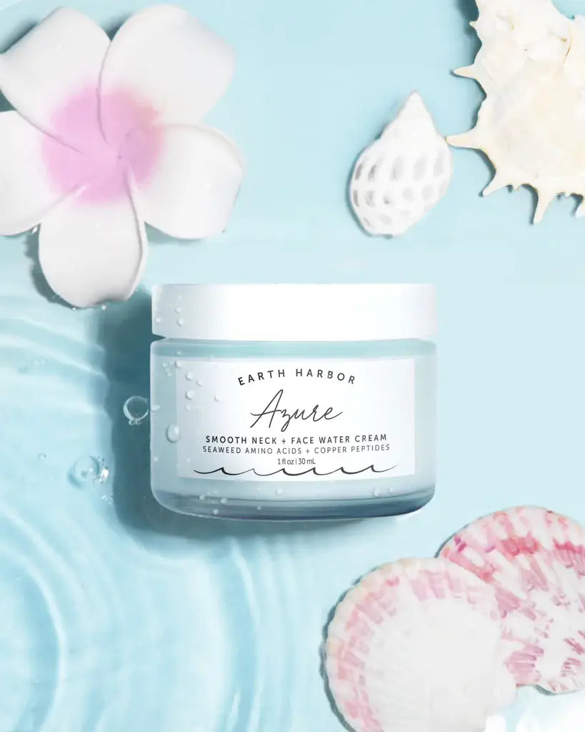 Earth Harbor Naturals - AZURE Smooth Neck + Face Water Cream: Amino Acids + Peptides