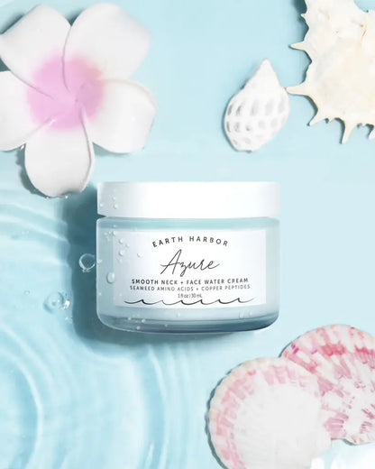 Earth Harbor Naturals - AZURE Smooth Neck + Face Water Cream: Amino Acids + Peptides