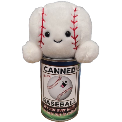 Canned Gifts - Mickey the Canned Baseball | Sports Plush in a Can w/Jokes