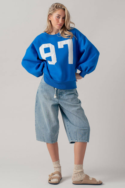 Urban Daizy - Drawstring Waist Barrel Leg Denim Shorts