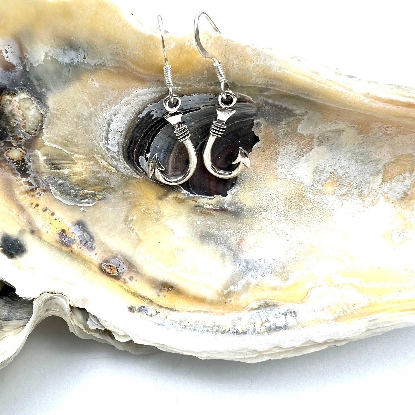 Jackie Gallagher Designs - Handmade Coastal Jewelry - Fish Hook Earrings