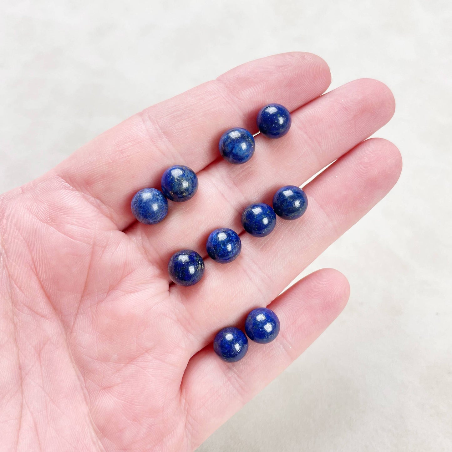 Ewelina Pas Jewelry - Silver 8mm Lapis Lazuli Orb Stud Earrings