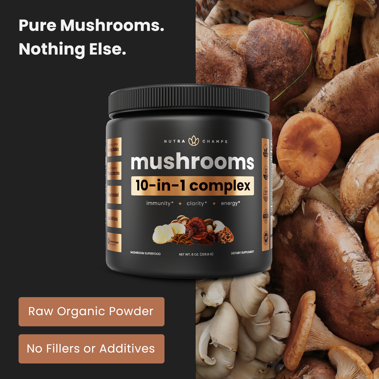 NutraChamps - Mushroom Complex Powder