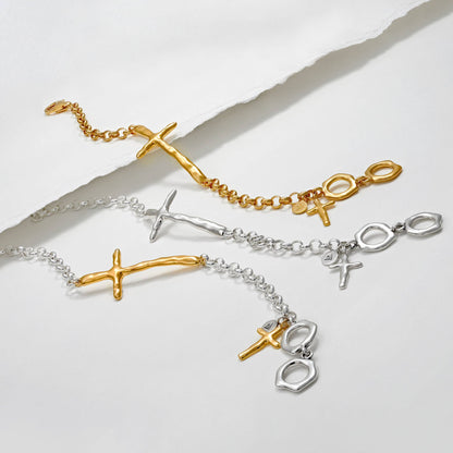 In Good Faith - Silpada Organic Cross Bracelet in Sterling Silver