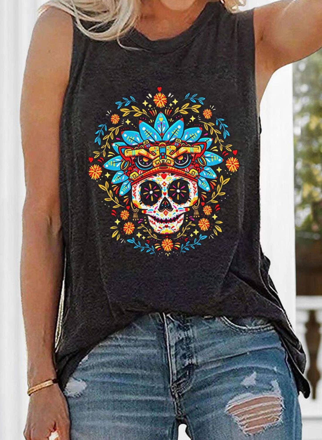 Rosa Clothing - 4th Of July Loose Printed Vest