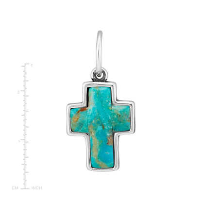 Silpada - Silpada Blue Divine Charm, Sterling Silver & Turquoise: Teal