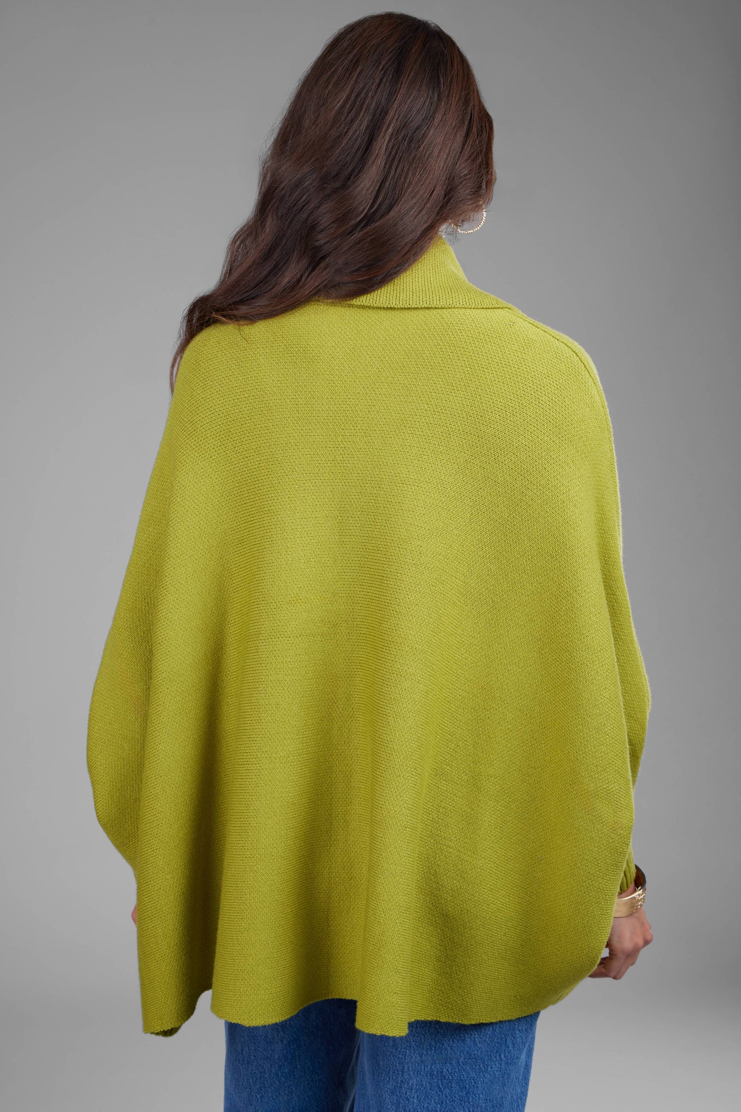 SAACHI - Open Front Oversized Cardigan Sweater: Red