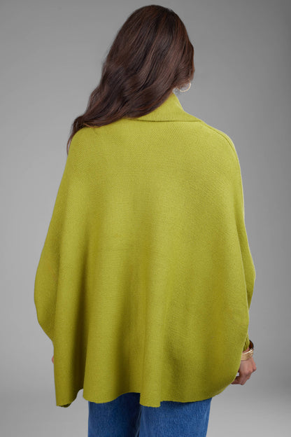 SAACHI - Open Front Oversized Cardigan Sweater: Red