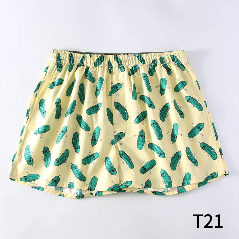 Rosa Clothing - Lobster & Pickles printed cotton casual boxer short