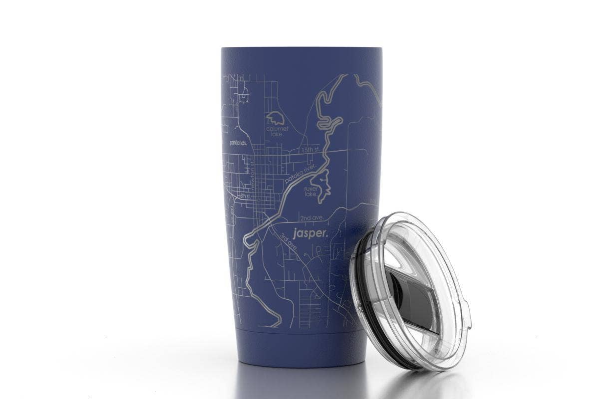 Well Told - CUSTOM ETCHED U.S. City / Town Map - 20 oz Insulated Tumbler: White
