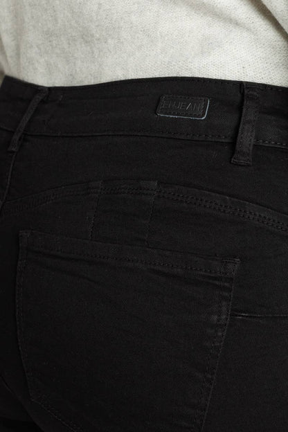 ENJEAN - EP3106XL Mid Rise Push Up Ankle Skinny: 3X / BLACK