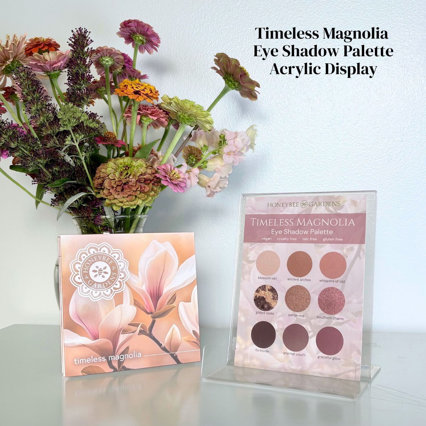 Honeybee Gardens Natural Cosmetics & Body Care - Timeless Magnolia Pressed Eye Shadow Palette