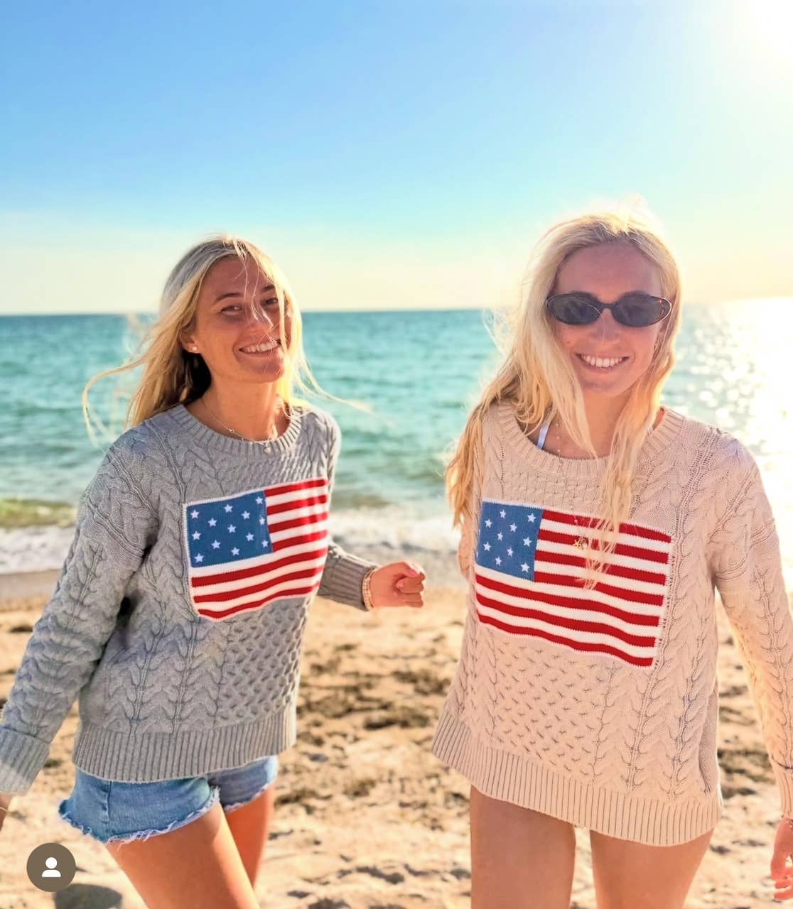 Pink Pineapple - Cable Flag Sweater in 5 colors