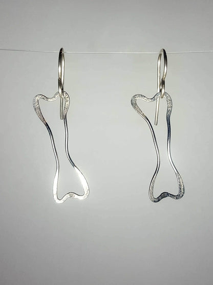 Ken’s handcrafted jewelry - Sterling Silver Earrings With Dog Bones