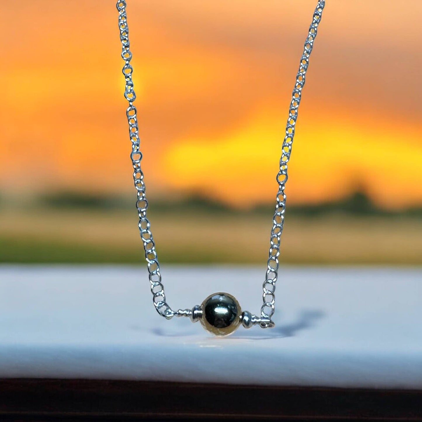 Jackie Gallagher Designs - Handmade Coastal Jewelry - Ball Anklet, Sterling silver 