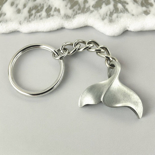 Big Blue by Roland St John - Whale Tail Keychain, Whale Tail Key Ring, Sea Life Gifts