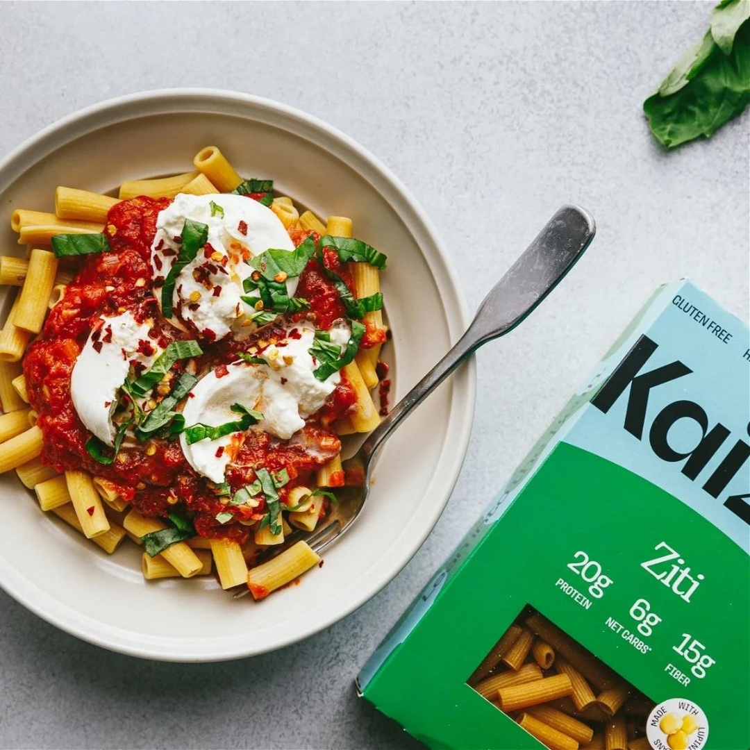 Kaizen Food Company - Ziti 6g Net Carb High Protein Pasta - Low Carb, Keto