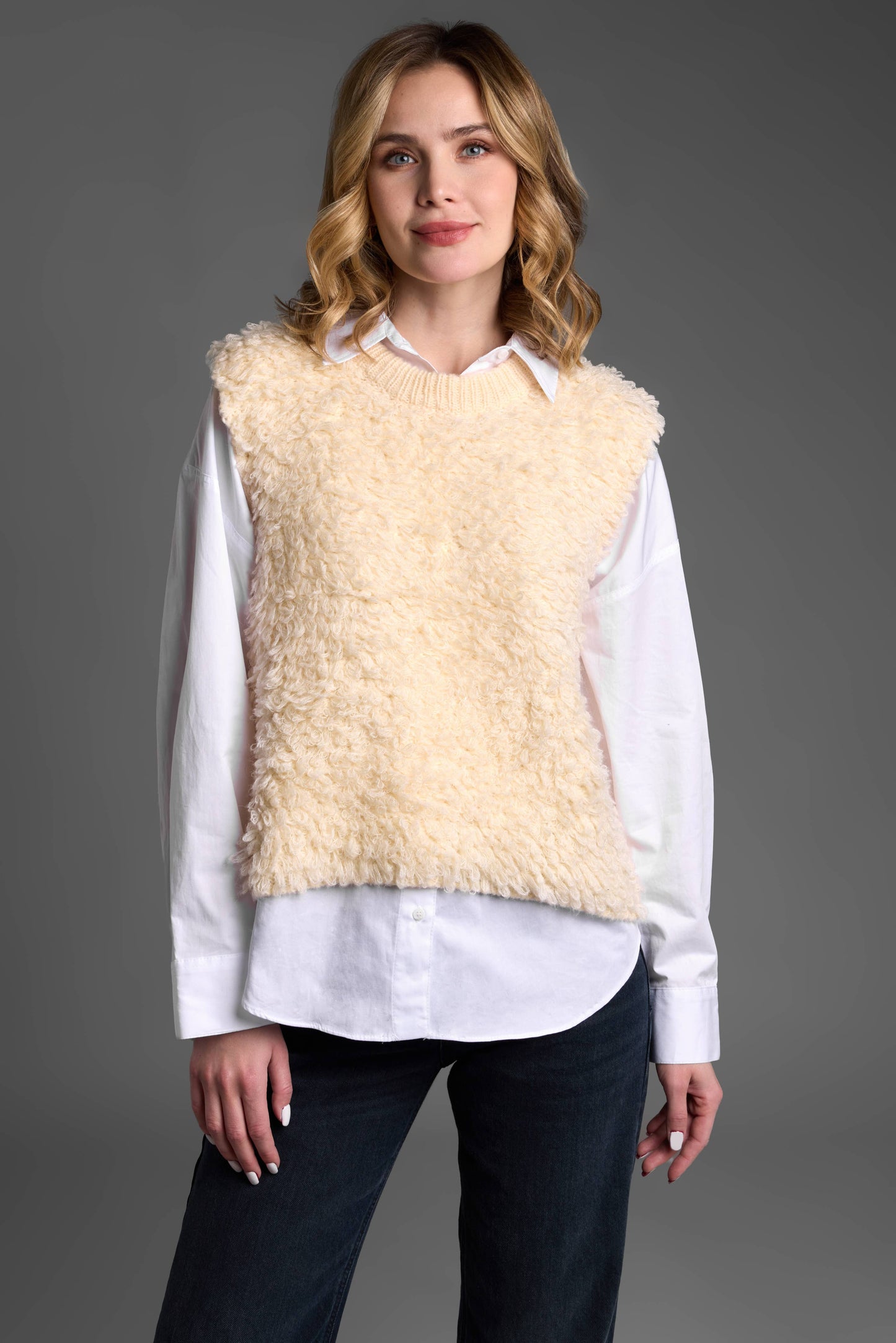 SAACHI - Cozy Sweater Tie Poncho